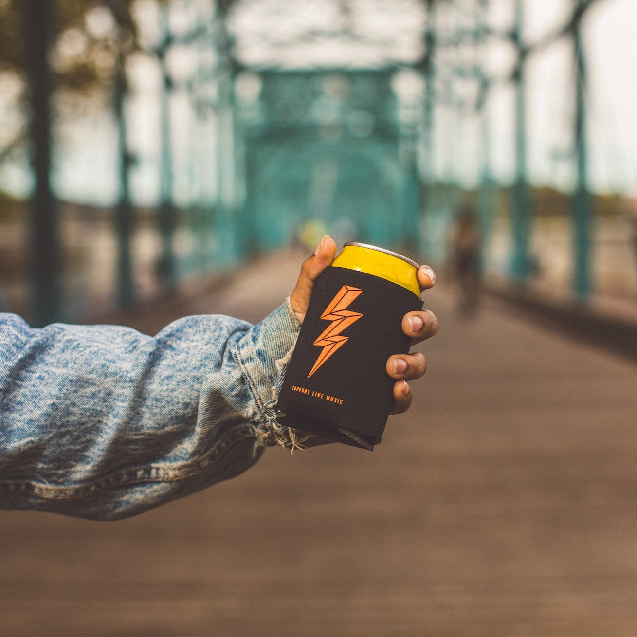 Support Live Music Koozie